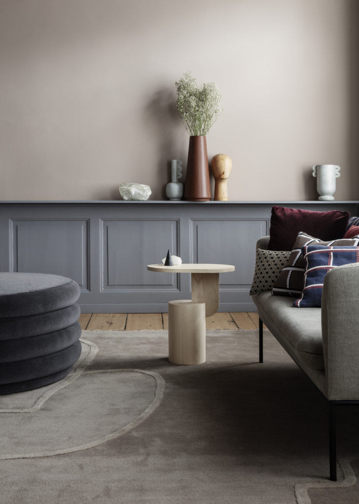 Pouf , coffee table e sofa mod. Turn. Ferm Living