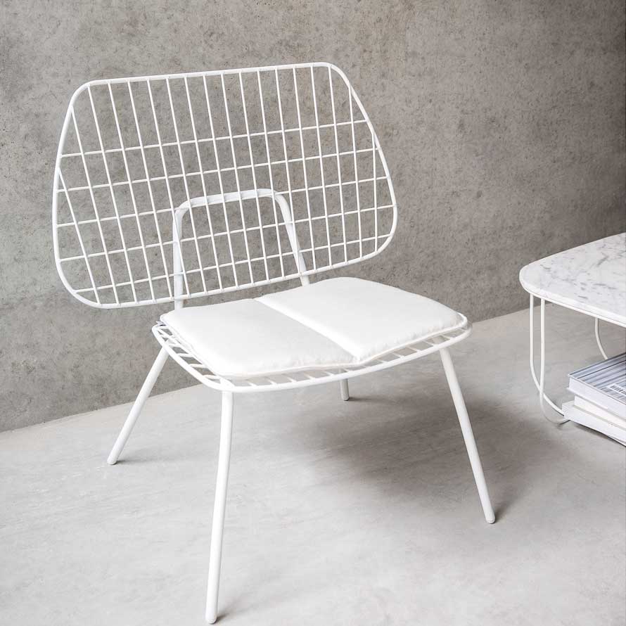 Wm String Lounge Chair Con Cuscino Menu