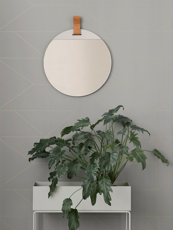 Wallpaper Lines Ferm Living e plant box light grey